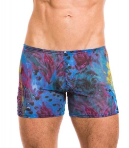 Kiniki Blue Amalfi Swim Short, мужские плавки-шорты пропускающие ультрафиолет, загар без белых полос, купить плавки Kiniki