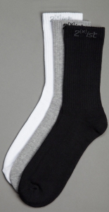 2xist Crew Sock 3-Pack (3 пары) - Белый, Черный, Серый, купить носки чернго цвета, купить носки серого цвета, купить носки белого цвета