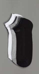 Купить носки разных цветов, (3 пары) - Белый, Черный, Серый