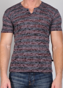Timoteo Burnout Notched Crew Neck, мужская футболка бренда Тимотео, оригинальная футболка, футболка на основе хлопка