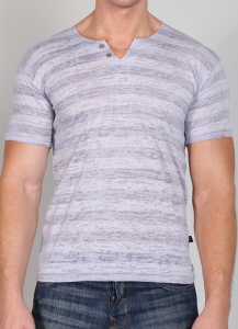Timoteo Burnout Notched Crew Neck Grey, мужская футболка бренда Тимотео, оригинальная футболка, футболка на основе хлопка на каждый день