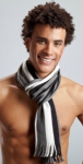 мужской шерстяной шарф в полоску