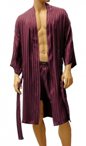 ManSilk Silk Stripe Jacquard Robe, мужской домашний шелковый мужской халат, шелковый халат для мужчин, подарок на день рождения, шёлковый халат на каждый день, шёлковый халат от американского дизайнера