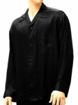 ManSilk Silk Paisley Jacquard Pajama Set Black