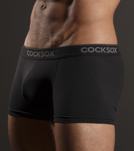 Cocksox Underwear Boxer Black, мужские трусы-боксеры, анатомическое строение мешочка, купить мужское бельё, заказать в интернет-магазине мужского белья, недорогое брендовое мужское бельё