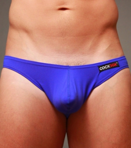 Cocksox Underwear Brief Royal, мужские трусы слипы-бикини из инновационной ткани Supplex, известный австралийский бренд мужского эксклюзивного белья, анатомический крой переднего мешочка, купить в интернет-магазине мужского белья